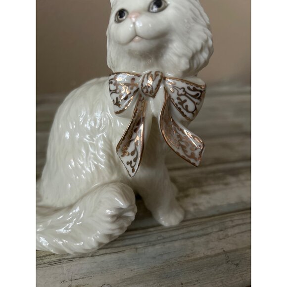 Lenox Sitting Pretty Cat Figurine Classic Cat Collection Ivory Bone China 6" H - Picture 11 of 12